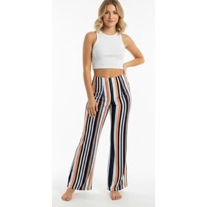Zaful Flare leg Striped Chiffon pants Size M